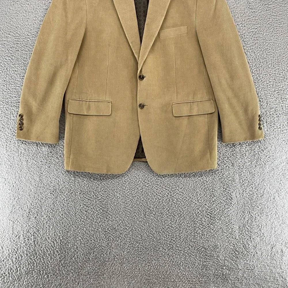 Lauren Ralph Lauren‎ Blazer Mens 44R Beige Corduroy Two Button Sport Coat 80s